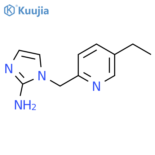 1-(5-ethylpyridin-2-yl)methyl-1H-imidazol-2-amine structure