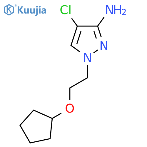 4-chloro-1-2-(cyclopentyloxy)ethyl-1H-pyrazol-3-amine structure