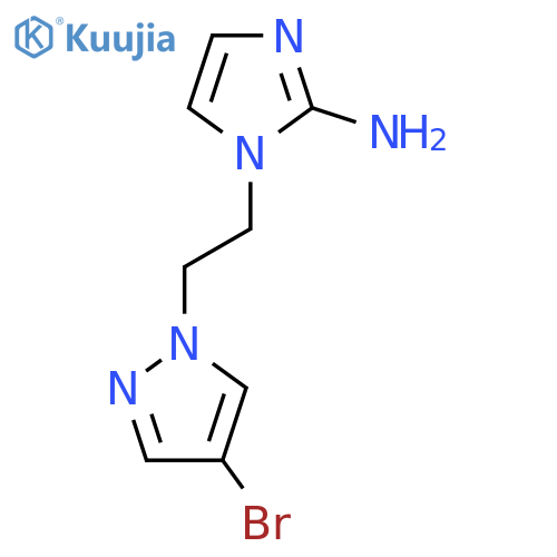 1-2-(4-bromo-1H-pyrazol-1-yl)ethyl-1H-imidazol-2-amine structure