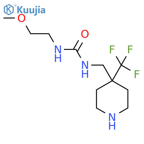 1-(2-Methoxyethyl)-3-[[4-(trifluoromethyl)piperidin-4-yl]methyl]urea structure