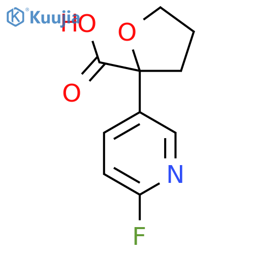 2-(6-fluoropyridin-3-yl)oxolane-2-carboxylic acid structure