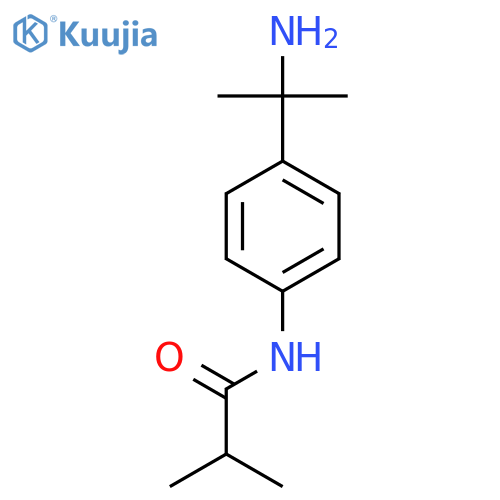 N-[4-(2-aminopropan-2-yl)phenyl]-2-methylpropanamide structure