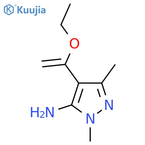 4-(1-ethoxyethenyl)-1,3-dimethyl-1H-pyrazol-5-amine structure