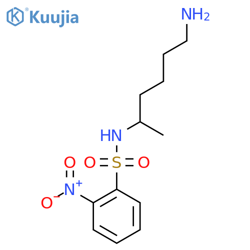 N-(6-aminohexan-2-yl)-2-nitrobenzene-1-sulfonamide structure