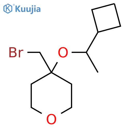 4-(bromomethyl)-4-(1-cyclobutylethoxy)oxane structure