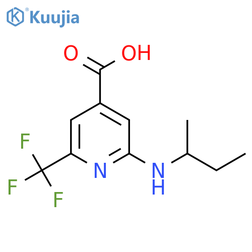 2-(butan-2-yl)amino-6-(trifluoromethyl)pyridine-4-carboxylic acid structure