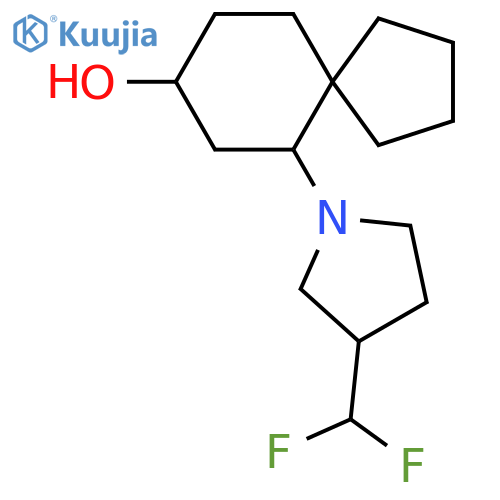 6-[3-(Difluoromethyl)pyrrolidin-1-yl]spiro[4.5]decan-8-ol structure