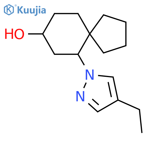 6-(4-ethyl-1H-pyrazol-1-yl)spiro[4.5]decan-8-ol structure