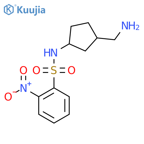 N-3-(aminomethyl)cyclopentyl-2-nitrobenzene-1-sulfonamide structure
