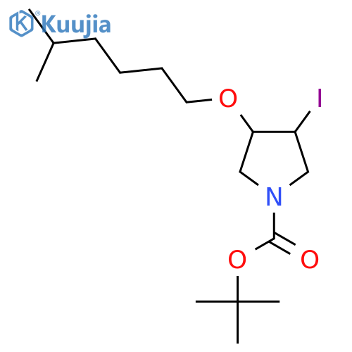 tert-butyl 3-iodo-4-(5-methylhexyl)oxypyrrolidine-1-carboxylate structure