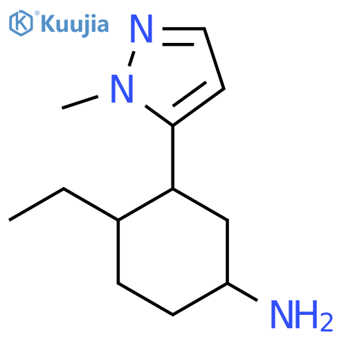 4-ethyl-3-(1-methyl-1H-pyrazol-5-yl)cyclohexan-1-amine structure