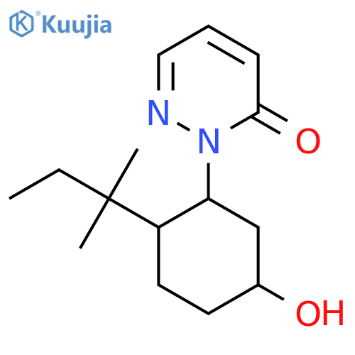 2-[5-Hydroxy-2-(2-methylbutan-2-yl)cyclohexyl]-2,3-dihydropyridazin-3-one structure