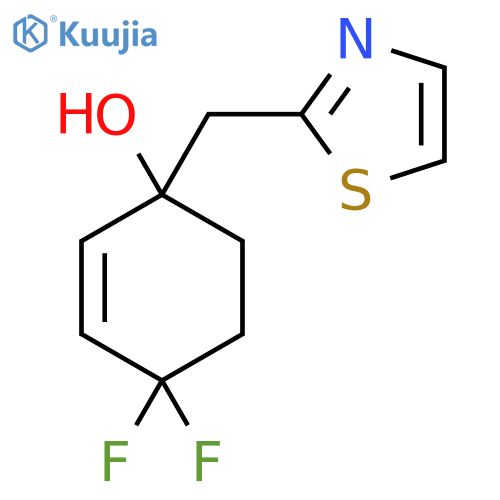 4,4-Difluoro-1-[(1,3-thiazol-2-yl)methyl]cyclohex-2-en-1-ol structure
