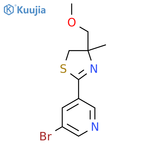 3-Bromo-5-[4-(methoxymethyl)-4-methyl-4,5-dihydro-1,3-thiazol-2-yl]pyridine structure