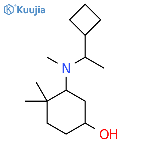 3-[(1-Cyclobutylethyl)(methyl)amino]-4,4-dimethylcyclohexan-1-ol structure