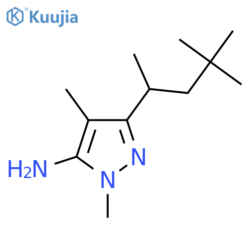 3-(4,4-dimethylpentan-2-yl)-1,4-dimethyl-1H-pyrazol-5-amine structure