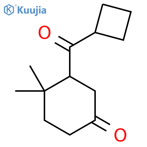 3-Cyclobutanecarbonyl-4,4-dimethylcyclohexan-1-one structure