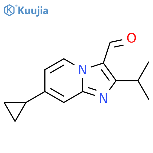 7-cyclopropyl-2-(propan-2-yl)imidazo1,2-apyridine-3-carbaldehyde structure