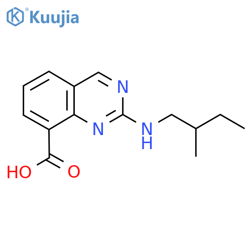 2-[(2-Methylbutyl)amino]quinazoline-8-carboxylic acid structure