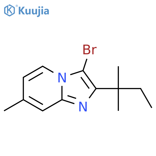 3-bromo-7-methyl-2-(2-methylbutan-2-yl)imidazo1,2-apyridine structure