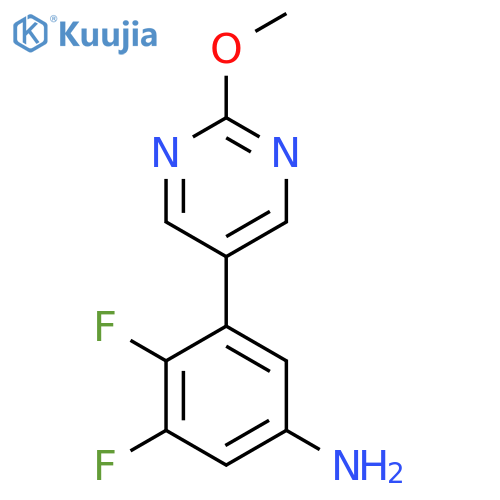 3,4-difluoro-5-(2-methoxypyrimidin-5-yl)aniline structure