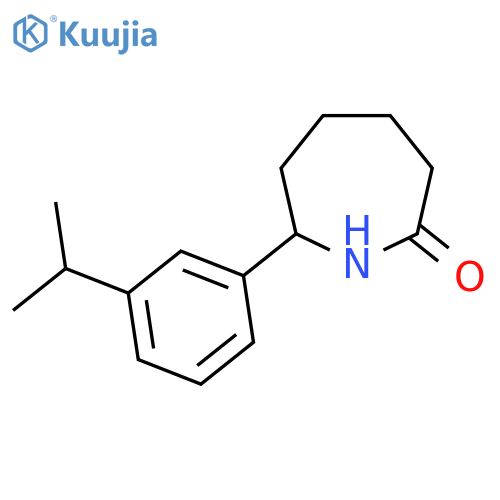 7-[3-(Propan-2-yl)phenyl]azepan-2-one structure