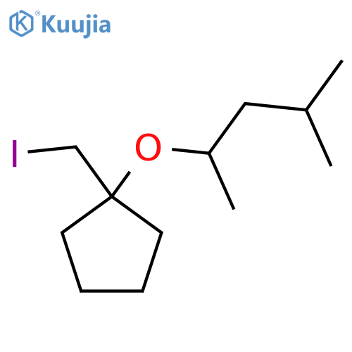1-(iodomethyl)-1-(4-methylpentan-2-yl)oxycyclopentane structure