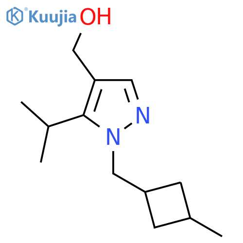 {1-(3-methylcyclobutyl)methyl-5-(propan-2-yl)-1H-pyrazol-4-yl}methanol structure
