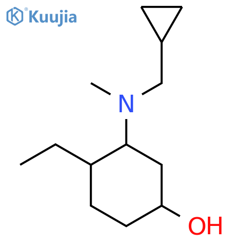 3-[(Cyclopropylmethyl)(methyl)amino]-4-ethylcyclohexan-1-ol structure