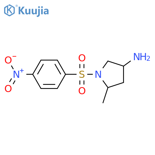5-methyl-1-(4-nitrobenzenesulfonyl)pyrrolidin-3-amine structure