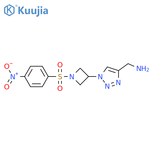 1-{1-[1-(4-nitrobenzenesulfonyl)azetidin-3-yl]-1H-1,2,3-triazol-4-yl}methanamine structure