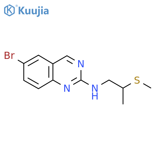 6-bromo-N-[2-(methylsulfanyl)propyl]quinazolin-2-amine structure