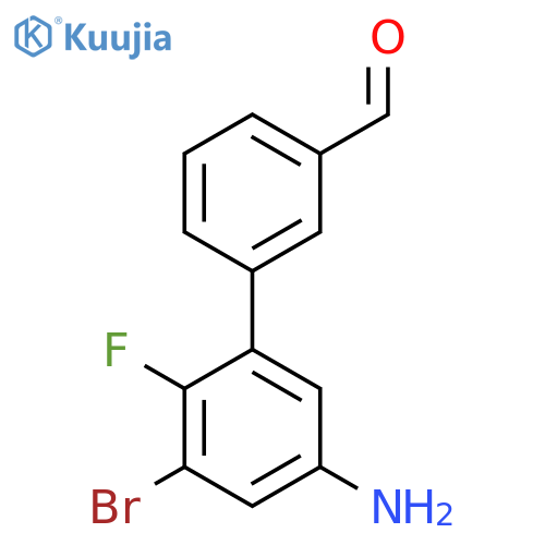 3-(5-amino-3-bromo-2-fluorophenyl)benzaldehyde structure