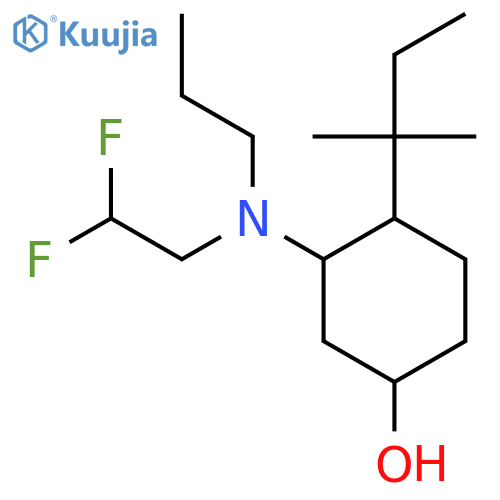 3-[(2,2-Difluoroethyl)(propyl)amino]-4-(2-methylbutan-2-yl)cyclohexan-1-ol structure