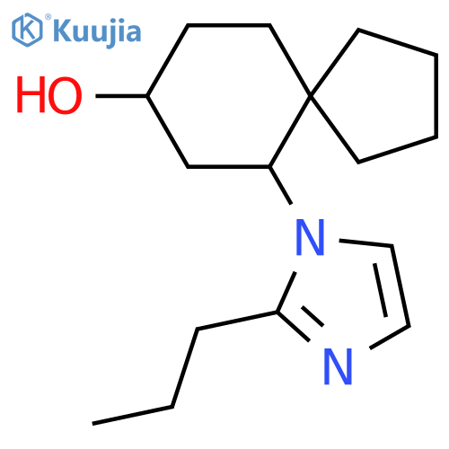 6-(2-propyl-1H-imidazol-1-yl)spiro[4.5]decan-8-ol structure
