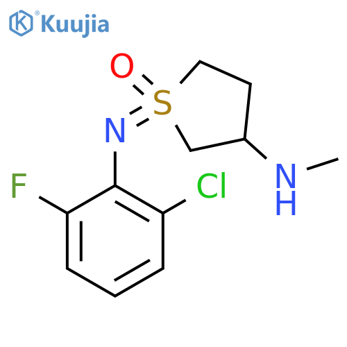 1-[(2-Chloro-6-fluorophenyl)imino]-3-(methylamino)-1lambda6-thiolan-1-one structure