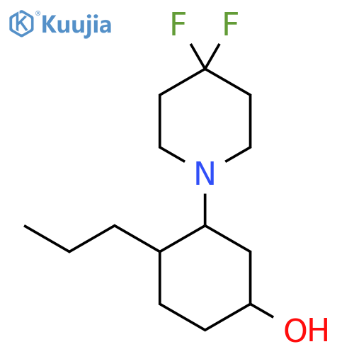 3-(4,4-Difluoropiperidin-1-yl)-4-propylcyclohexan-1-ol structure