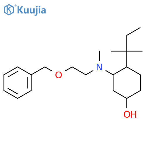 3-{[2-(Benzyloxy)ethyl](methyl)amino}-4-(2-methylbutan-2-yl)cyclohexan-1-ol structure