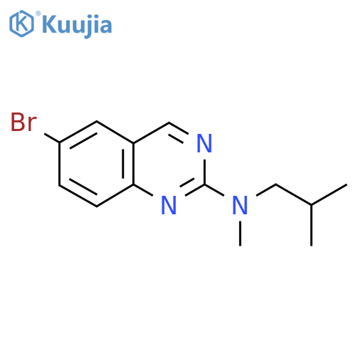 6-bromo-N-methyl-N-(2-methylpropyl)quinazolin-2-amine structure