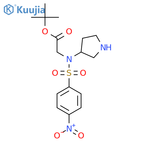 tert-butyl 2-[N-(pyrrolidin-3-yl)-4-nitrobenzenesulfonamido]acetate structure