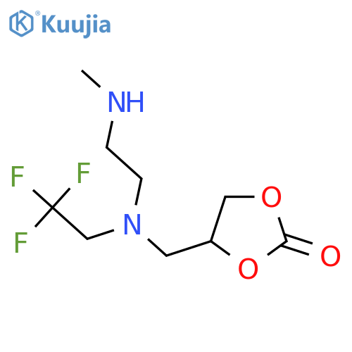 4-({2-(methylamino)ethyl(2,2,2-trifluoroethyl)amino}methyl)-1,3-dioxolan-2-one structure
