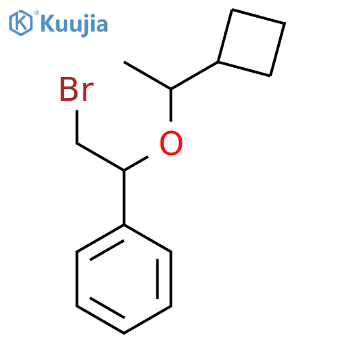 2-bromo-1-(1-cyclobutylethoxy)ethylbenzene structure
