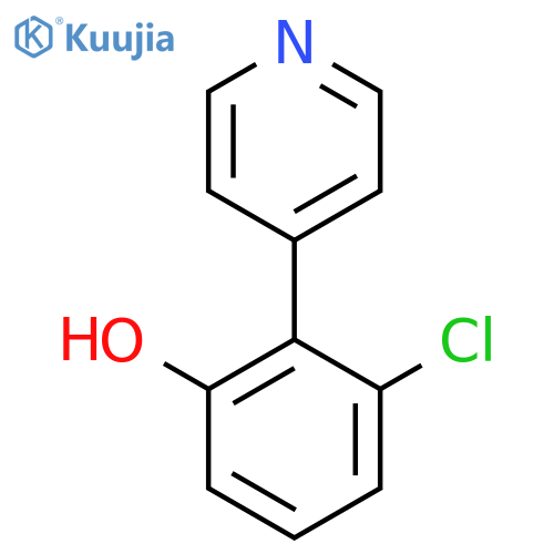 3-chloro-2-(pyridin-4-yl)phenol structure