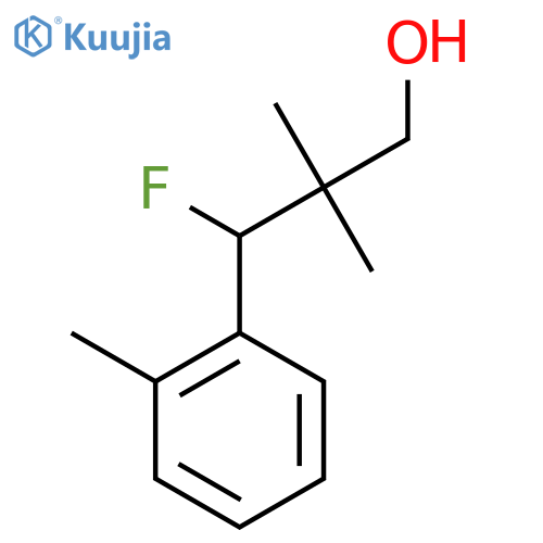 3-Fluoro-2,2-dimethyl-3-(2-methylphenyl)propan-1-ol structure