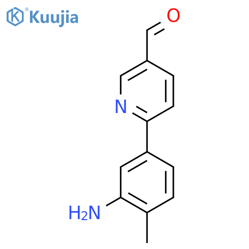 6-(3-amino-4-methylphenyl)pyridine-3-carbaldehyde structure