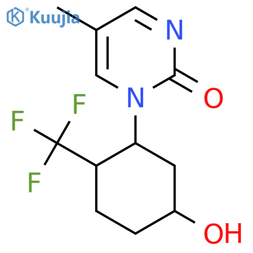 1-[5-Hydroxy-2-(trifluoromethyl)cyclohexyl]-5-methyl-1,2-dihydropyrimidin-2-one structure
