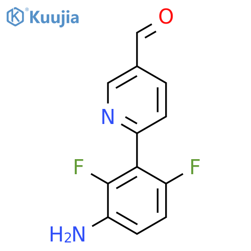 6-(3-amino-2,6-difluorophenyl)pyridine-3-carbaldehyde structure