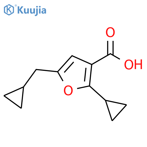 3-Furancarboxylic acid, 2-cyclopropyl-5-(cyclopropylmethyl)- structure