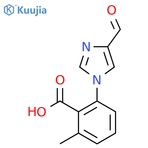 2-(4-formyl-1H-imidazol-1-yl)-6-methylbenzoic acid structure