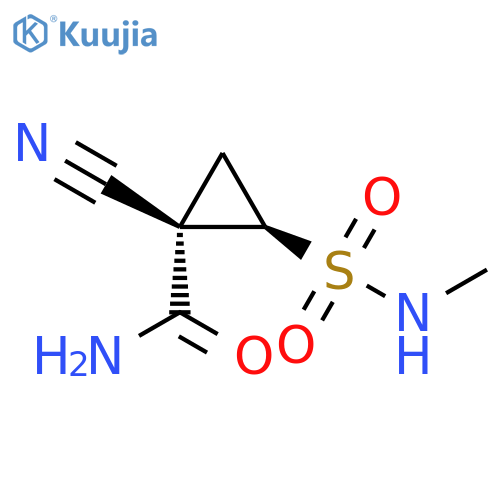 Cyclopropanecarboxamide, 1-cyano-2-[(methylamino)sulfonyl]-, (1R,2R)-rel- structure